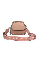 Mini Crossbody Bag with Textured Finish and Adjustable Strap