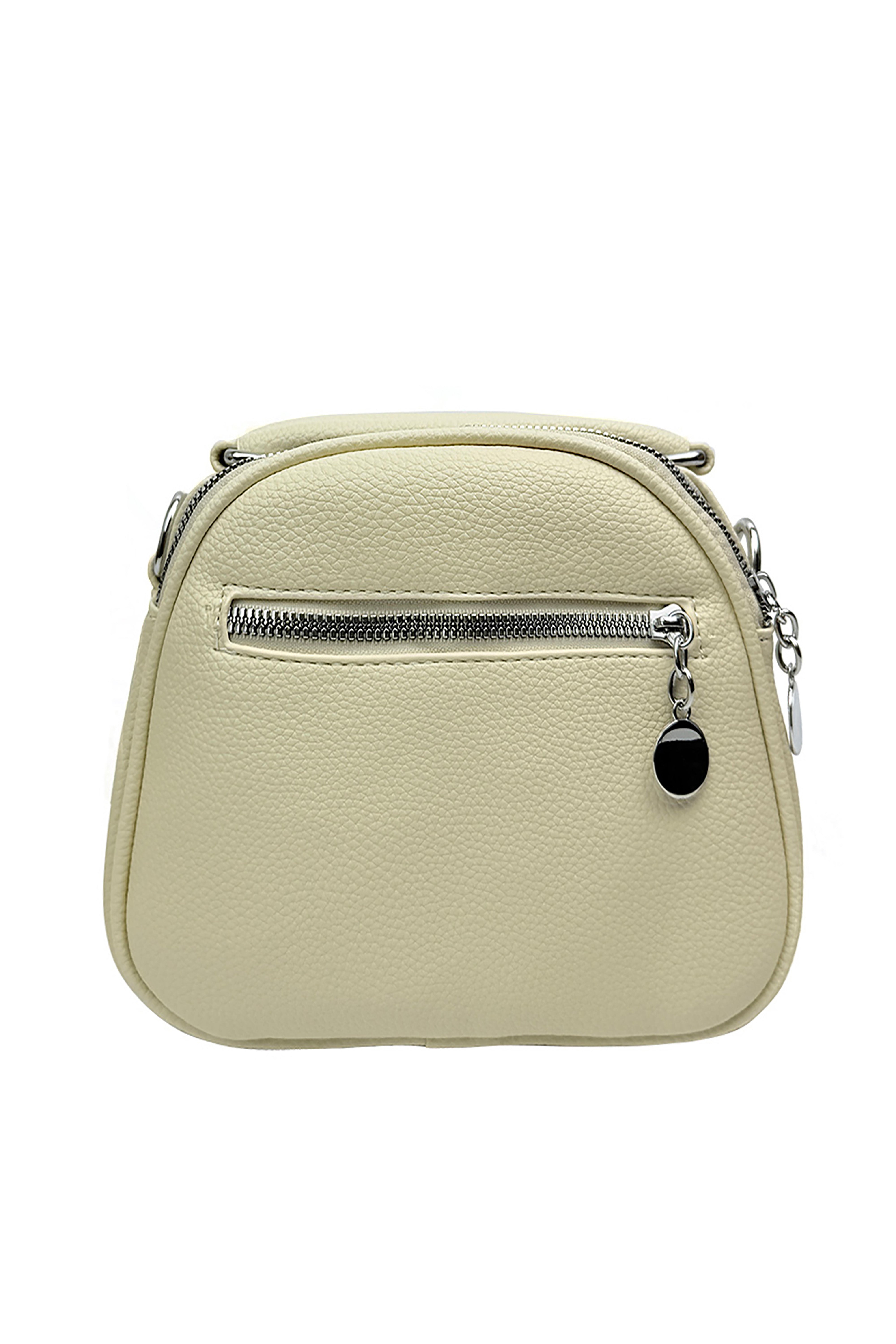 Mini Crossbody Bag with Textured Finish and Adjustable Strap