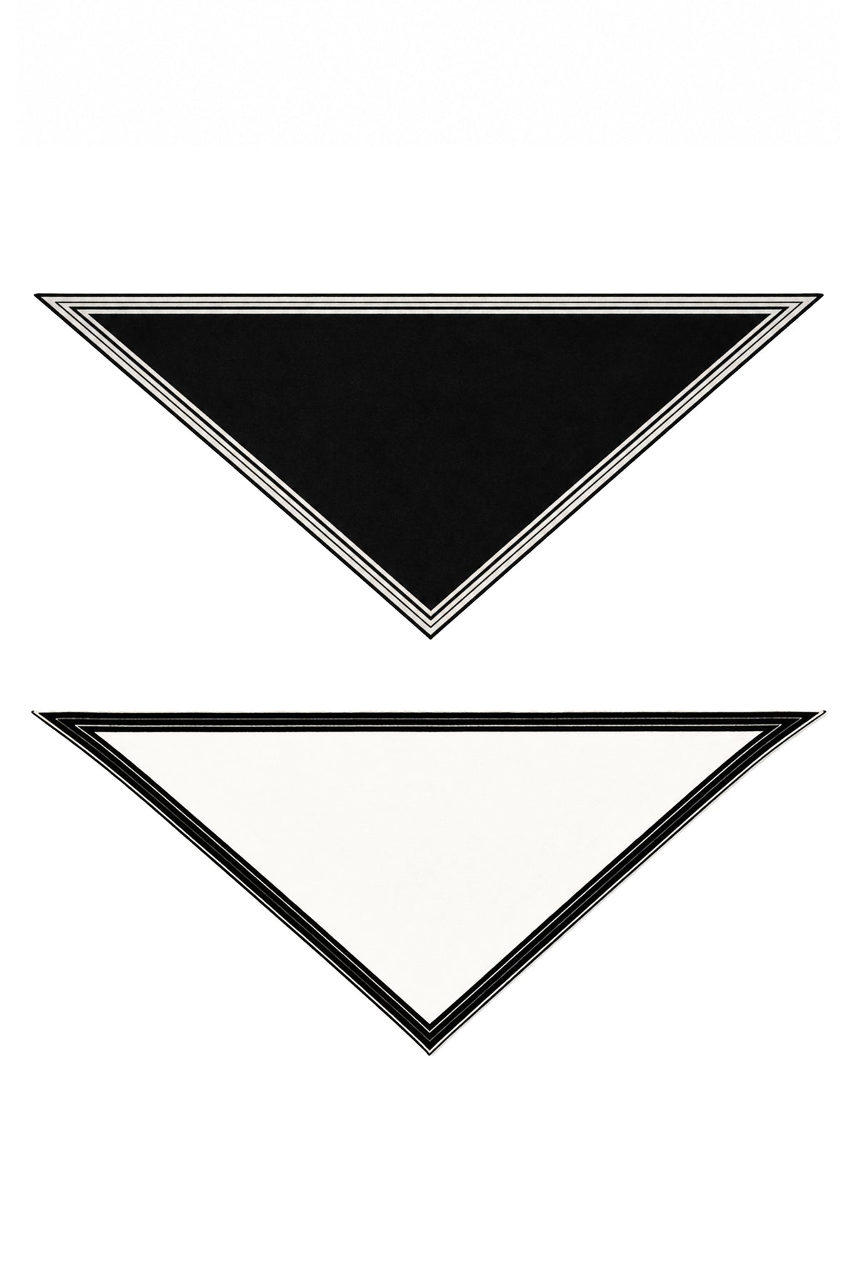 Women’s Striped Border Knitted Triangle Scarf