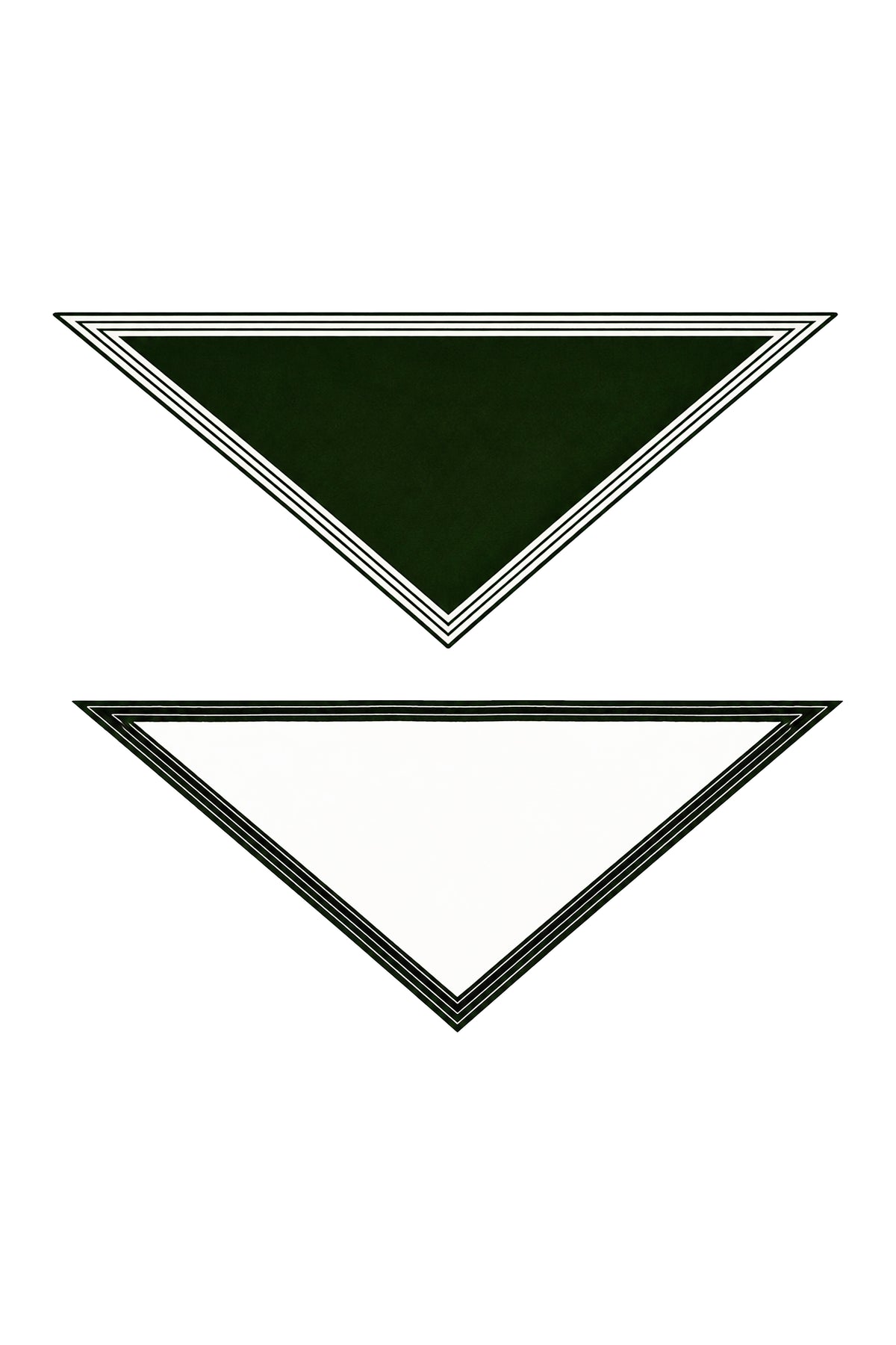 Women’s Striped Border Knitted Triangle Scarf
