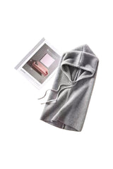 Soft Plain Knitted Balaclava Hood-2-in-1 Hat and Scarf