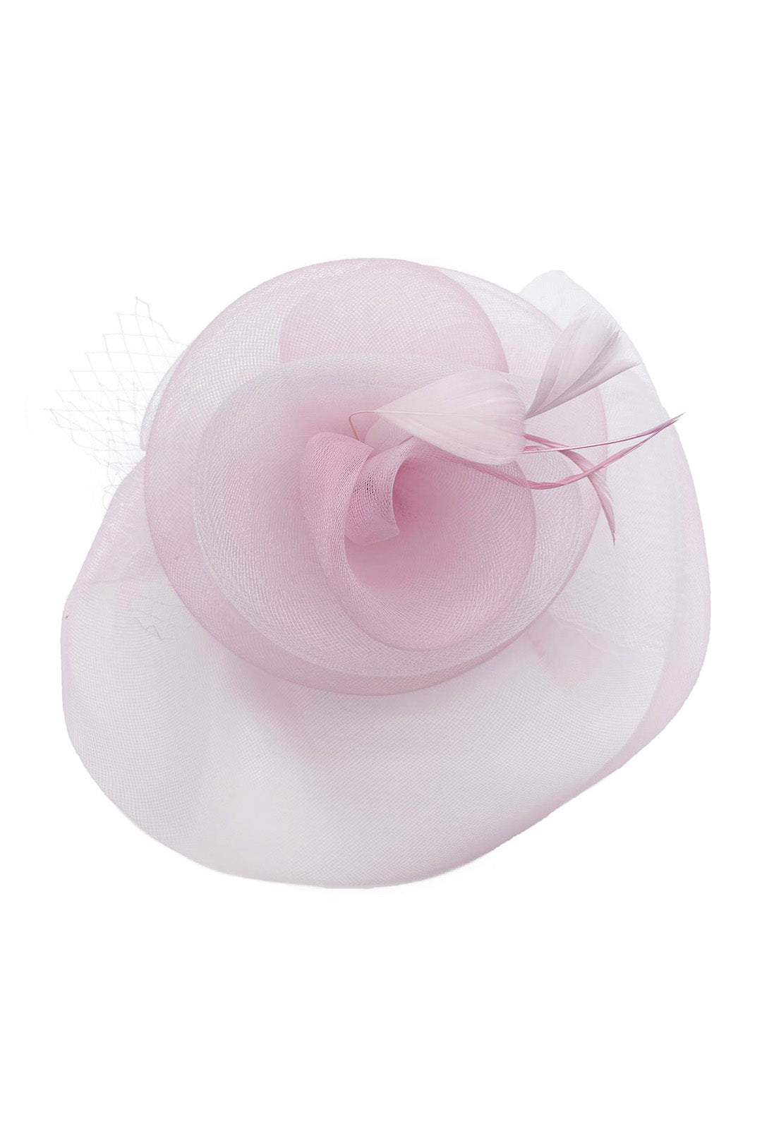 Layered Sinamay Disc Fascinator with Feather Detail