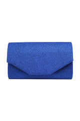 Glitter Envelope Clutch Bag with Gold /Silver Chain Strap