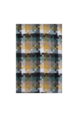 Wool-Blend Pixel Pattern Oversized Scarf