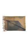 Reversible Tree Patterned Scarf with Fringe