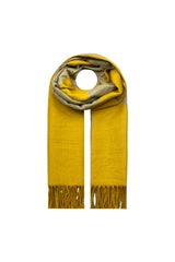 Modern Woven Scarf with Subtle Shimmer and Fringe