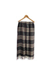Soft Wool BlendClassic Check Pattern Scarf Fringed Ends