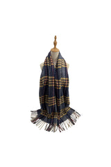 Soft Wool BlendClassic Check Pattern Scarf Fringed Ends