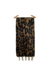 Leopard Pattern Soft Touch Scarf with Twisted Fringe