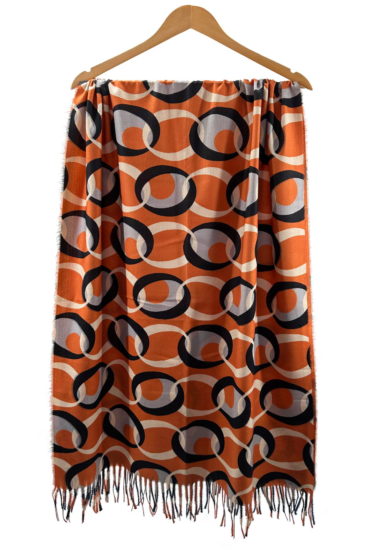 Lightweight Abstract Camouflage Print Scarf Khaki