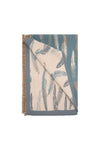 Reversible Feather-Pattern Jacquard Scarf with Soft Drape