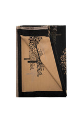 Reversible Tree-Pattern Jacquard Scarf with Soft Drape