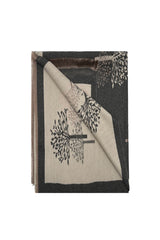 Reversible Tree-Pattern Jacquard Scarf with Soft Drape