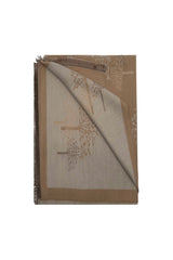 Reversible Tree-Pattern Jacquard Scarf with Soft Drape