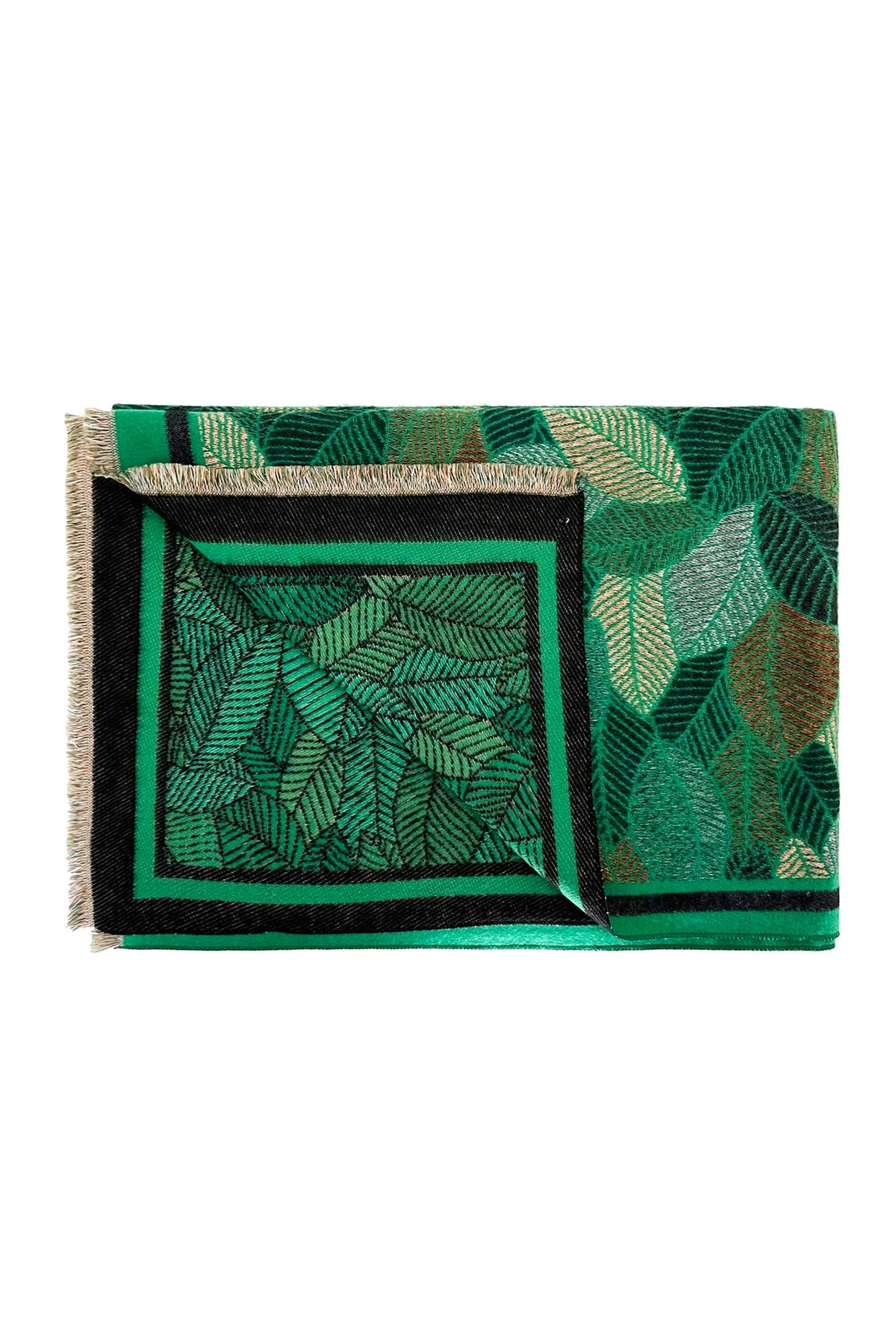 Reversible Leaves Pattern Scarf