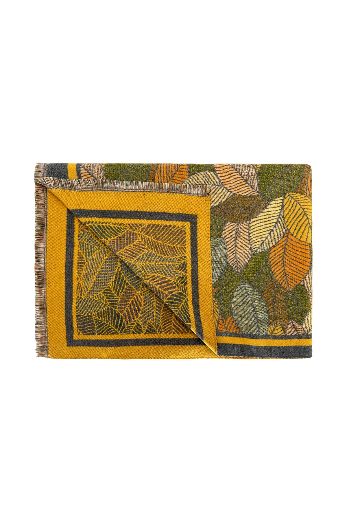 Reversible Leaves Pattern Scarf