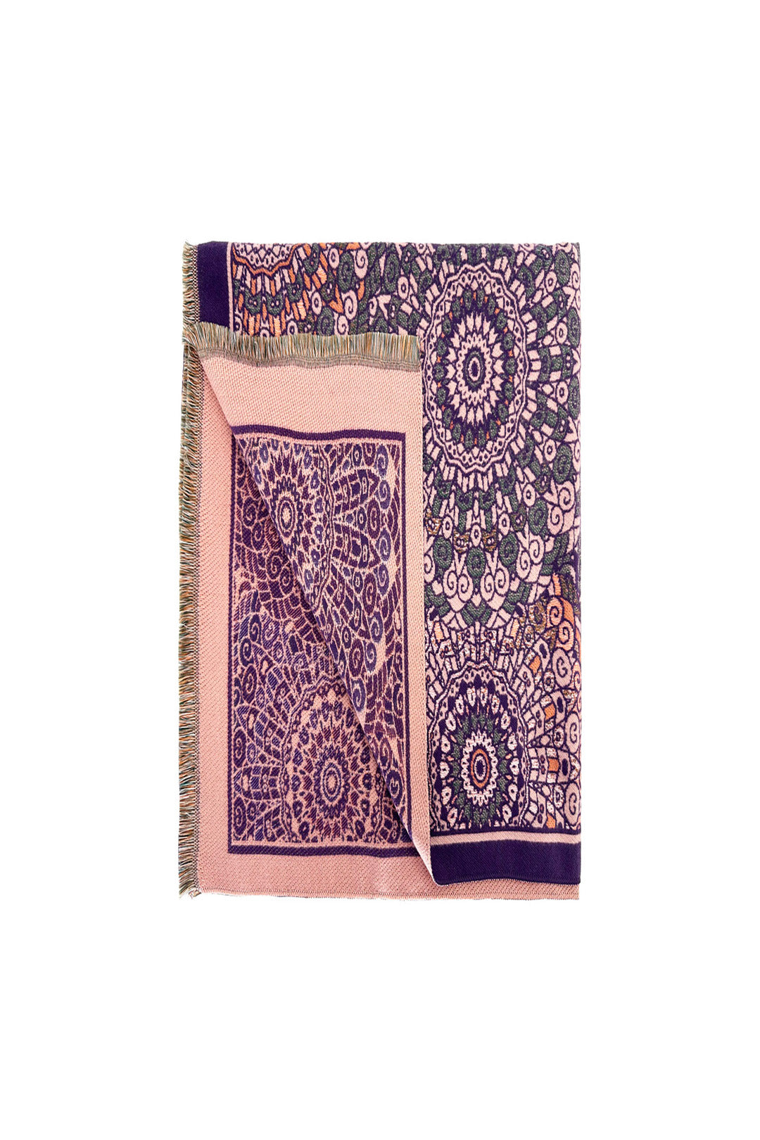 Paisley Pattern Reversible Scarf – Soft Touch, Fringed Edges