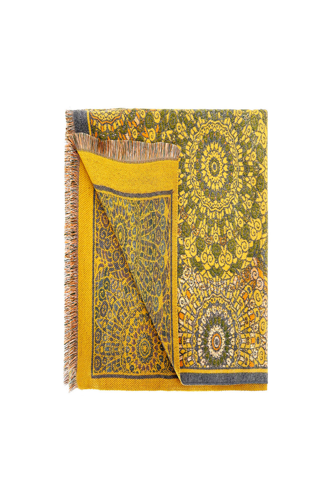 Paisley Pattern Reversible Scarf – Soft Touch, Fringed Edges