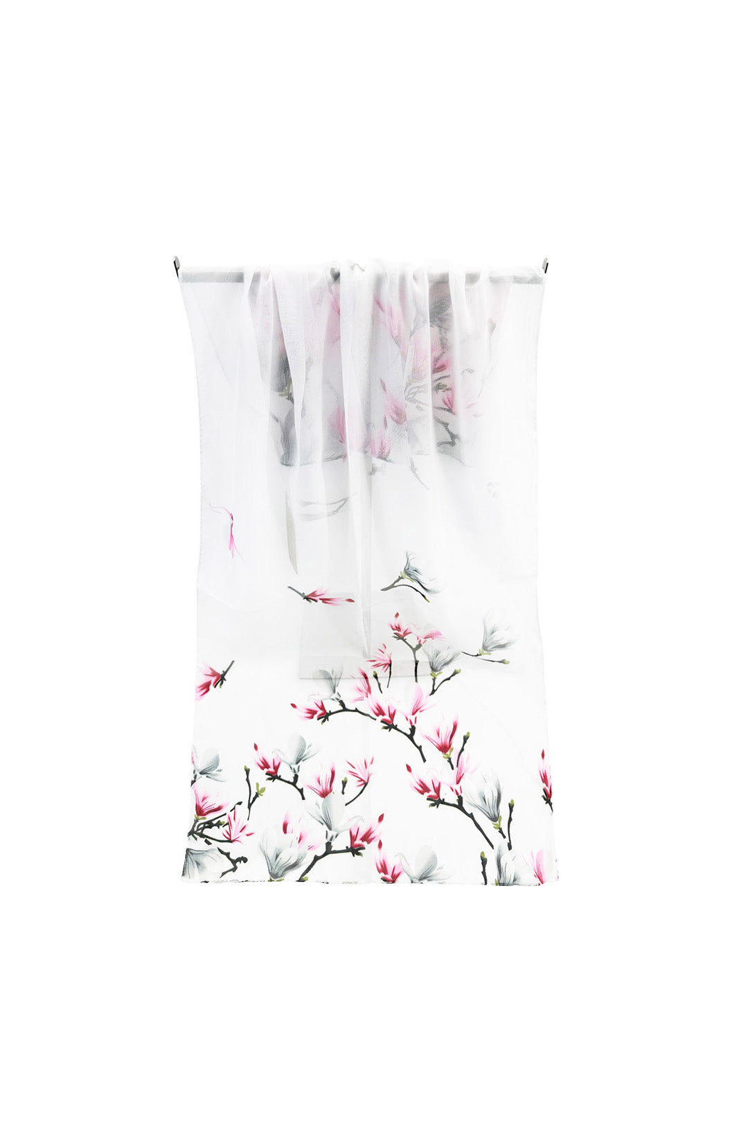 Floral Print Chiffon Scarf
