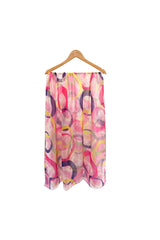 Abstract Circle Print Chiffon Scarf