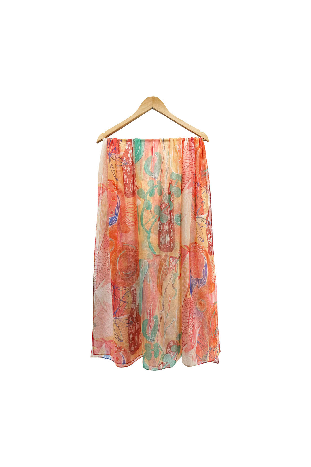 Abstract Art Print Lightweight Chiffon Scarf