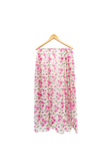 Mixed Cotton Butterfly & Floral Print Chiffon Scarf