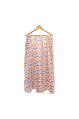 Mixed Cotton Butterfly & Floral Print Chiffon Scarf