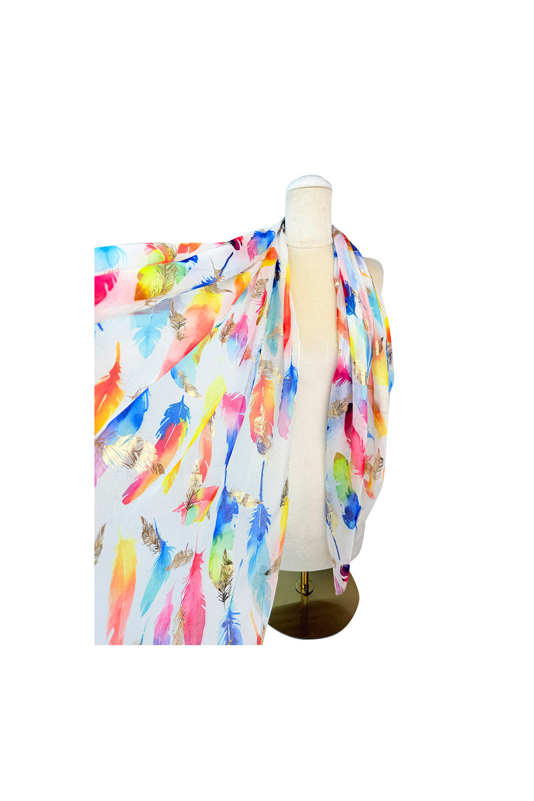 Feather Print Lightweight Scarf