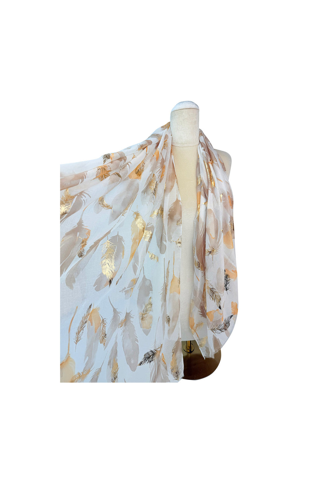 Feather Print Lightweight Scarf