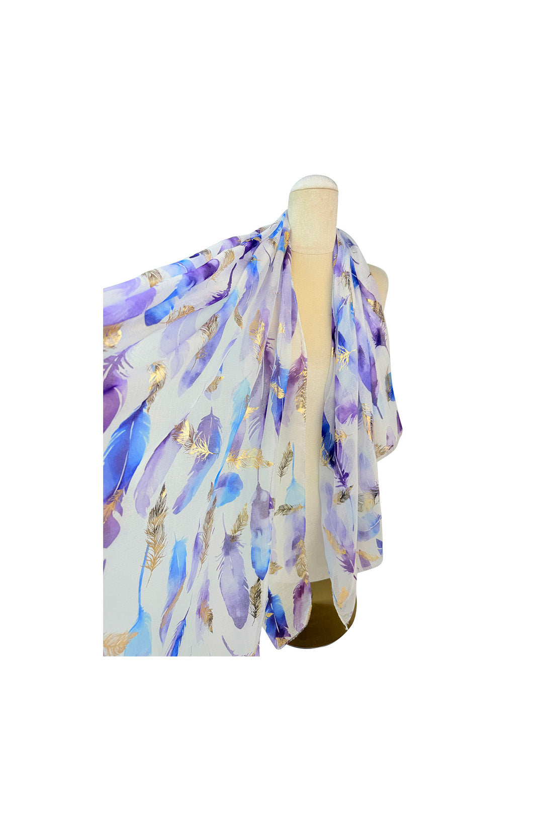 Feather Print Lightweight Scarf