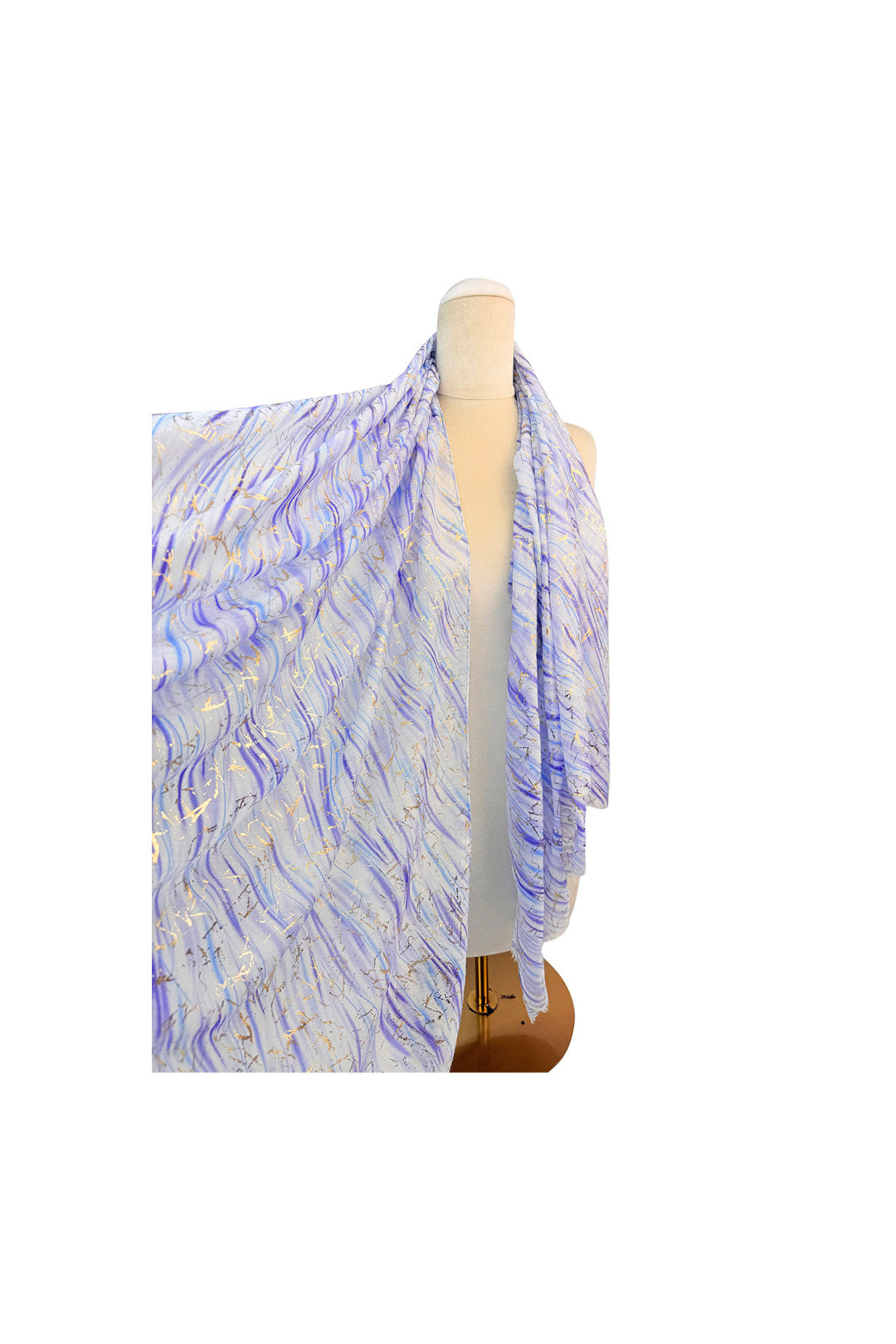 Abstract Foil Print Lightweight Summer Scarf