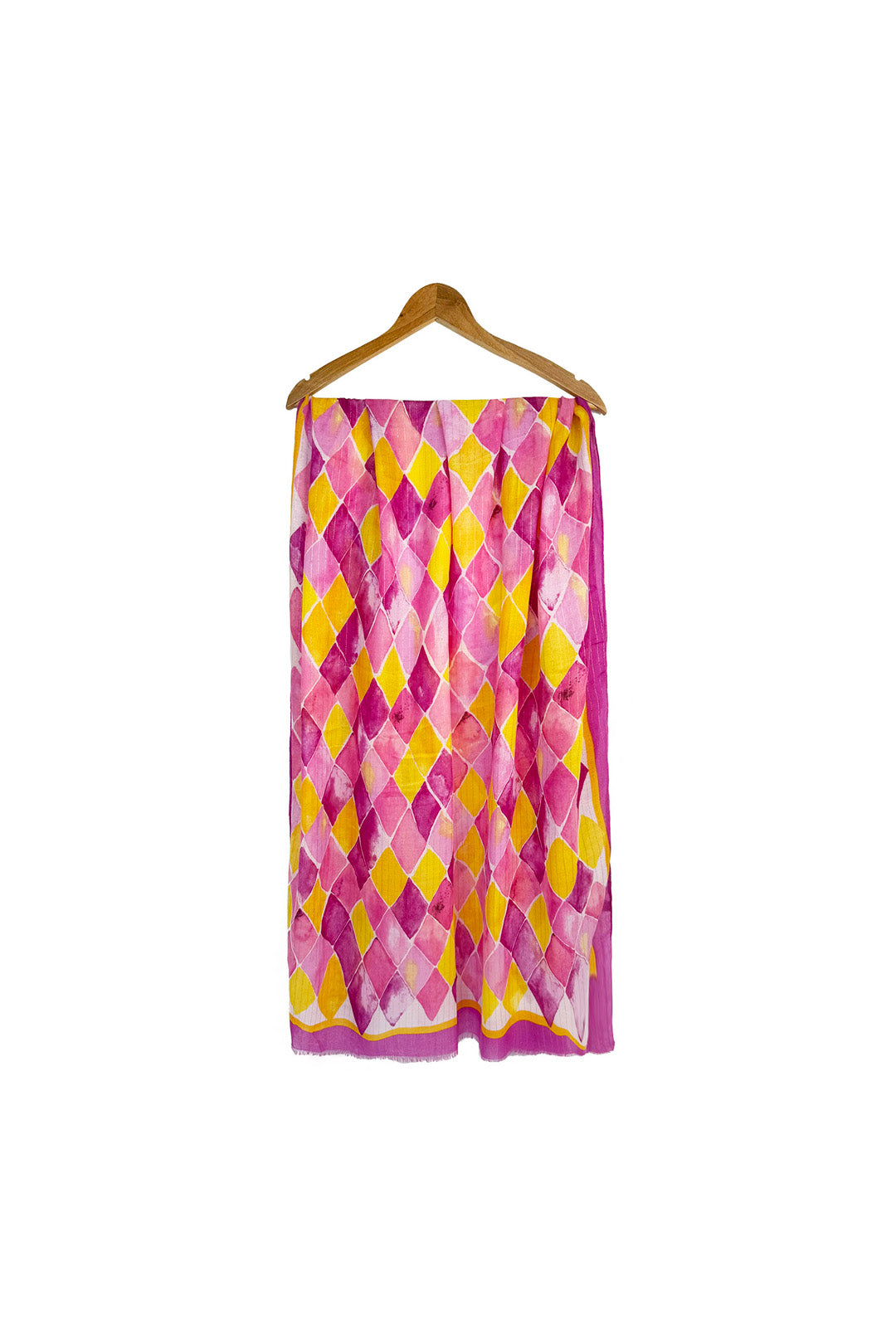 Abstract Diamond Print Lightweight Summer Scarf