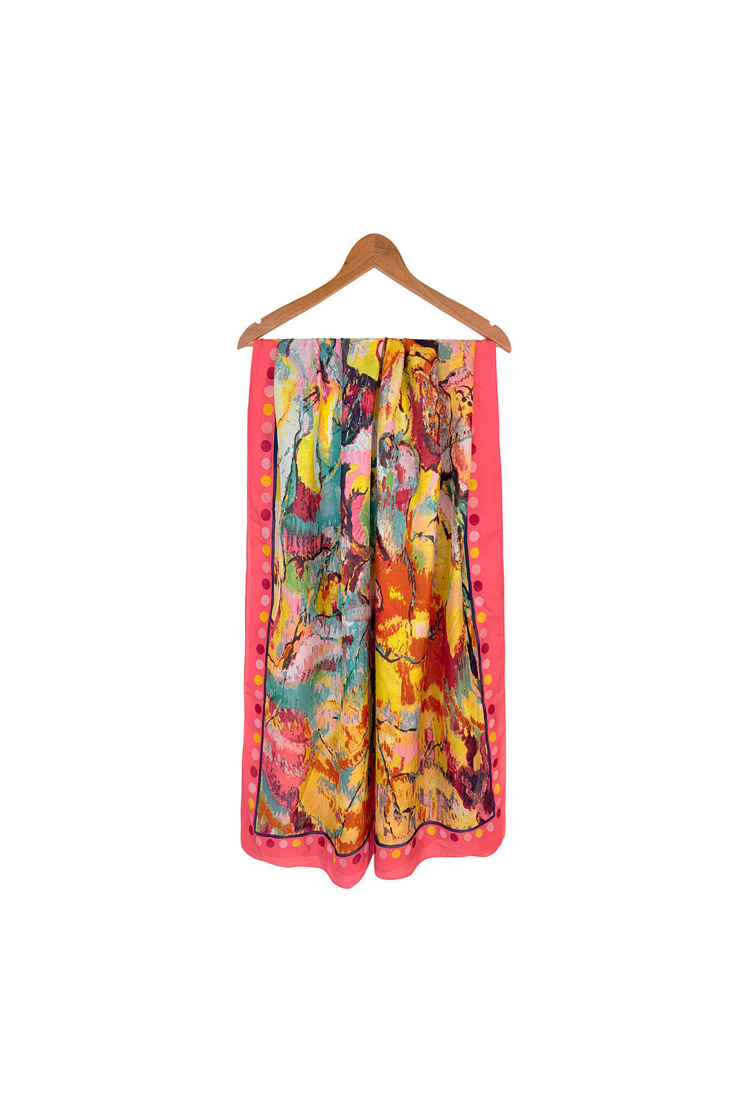 Soft Colourful Vibrant Textured Print Scarf