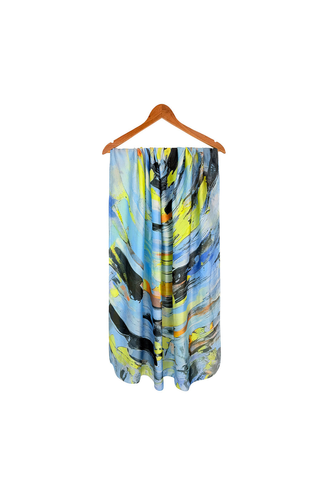 Colourful Feather Print Lightweight Scarf