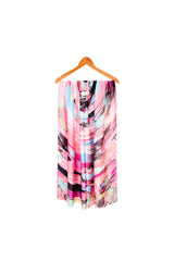 Colourful Feather Print Lightweight Scarf