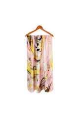 Colourful Feather Print Lightweight Scarf