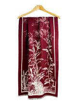 Elegant Botanical Border Shawl Wrap