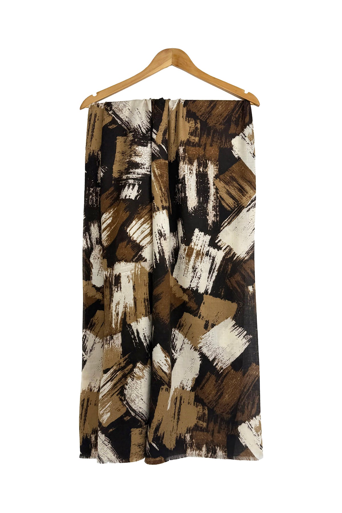 Women’s Abstract Brushstroke Print Scarf