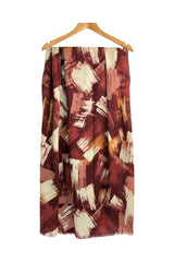 Women’s Abstract Brushstroke Print Scarf