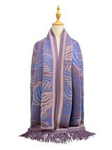 Assorted Leaves Printing Scarf with Tassels