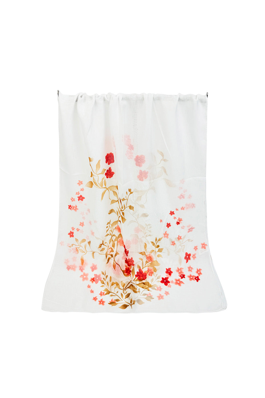 Abstract Lily Floral Print Chiffon Scarf