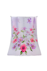 Soft Colourful Floral Bloom Print Chiffon Scarf