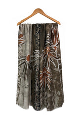 Women’s Floral Print Lightweight Scarf with Frayed Edges