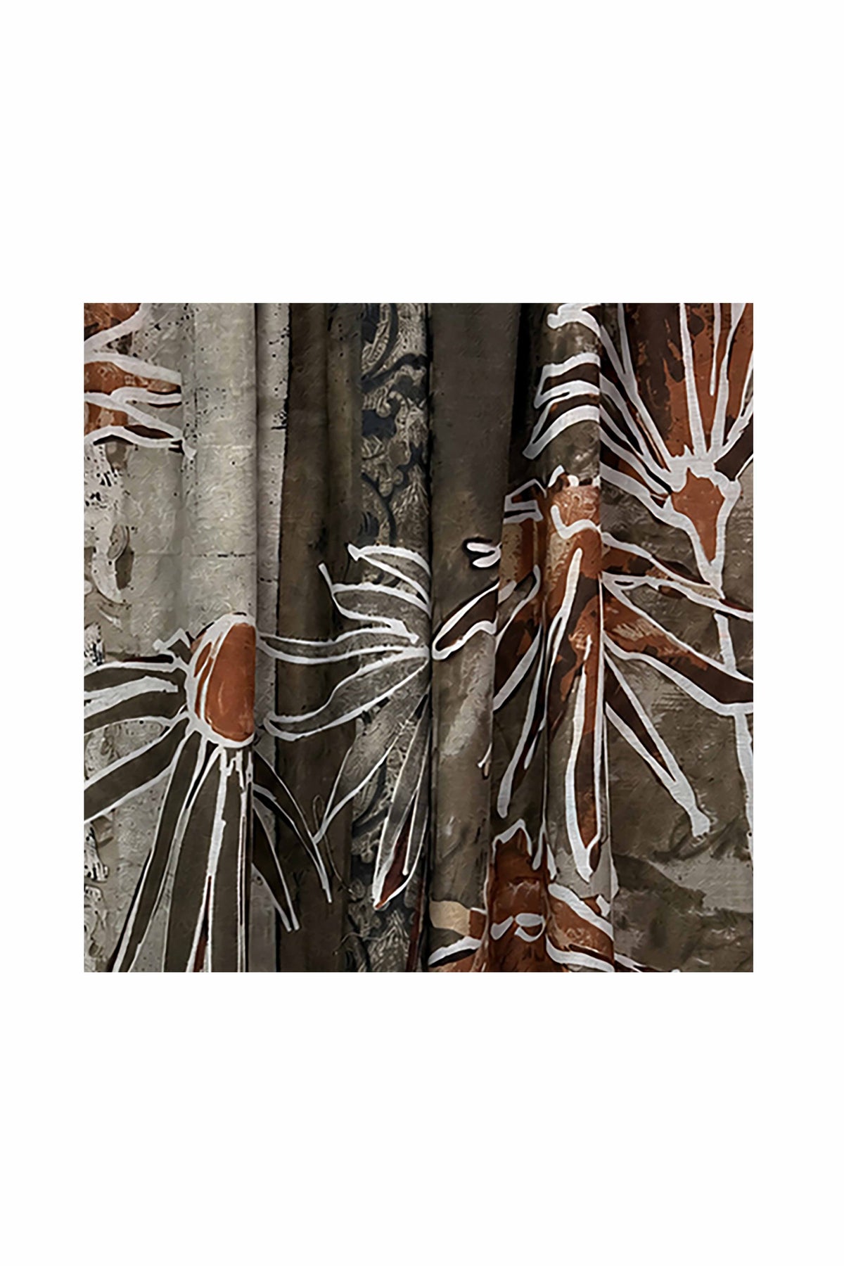 Women’s Floral Print Lightweight Scarf with Frayed Edges