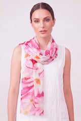 Watercolour Daisy Print Scarf