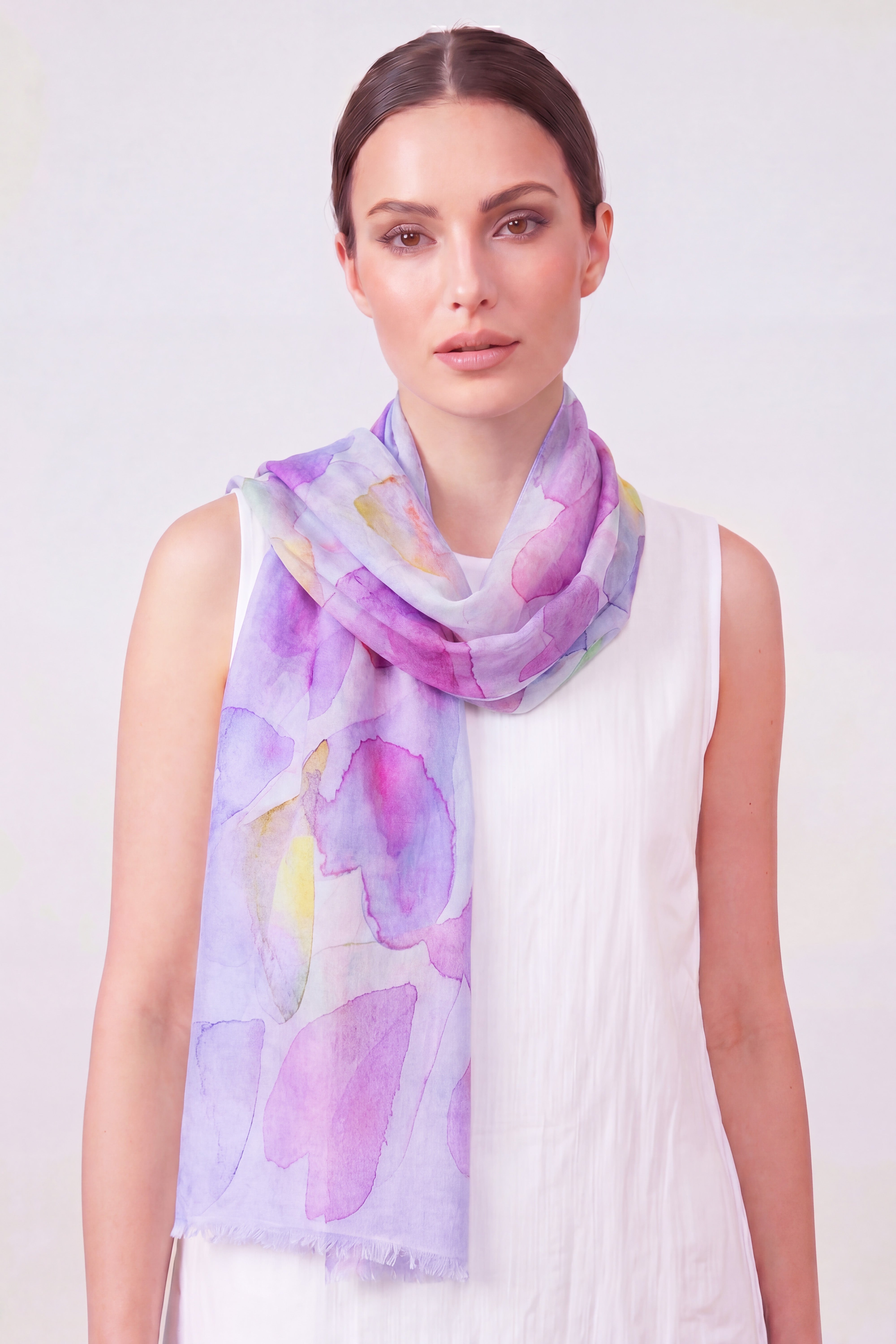 Watercolour Heart Print Scarf