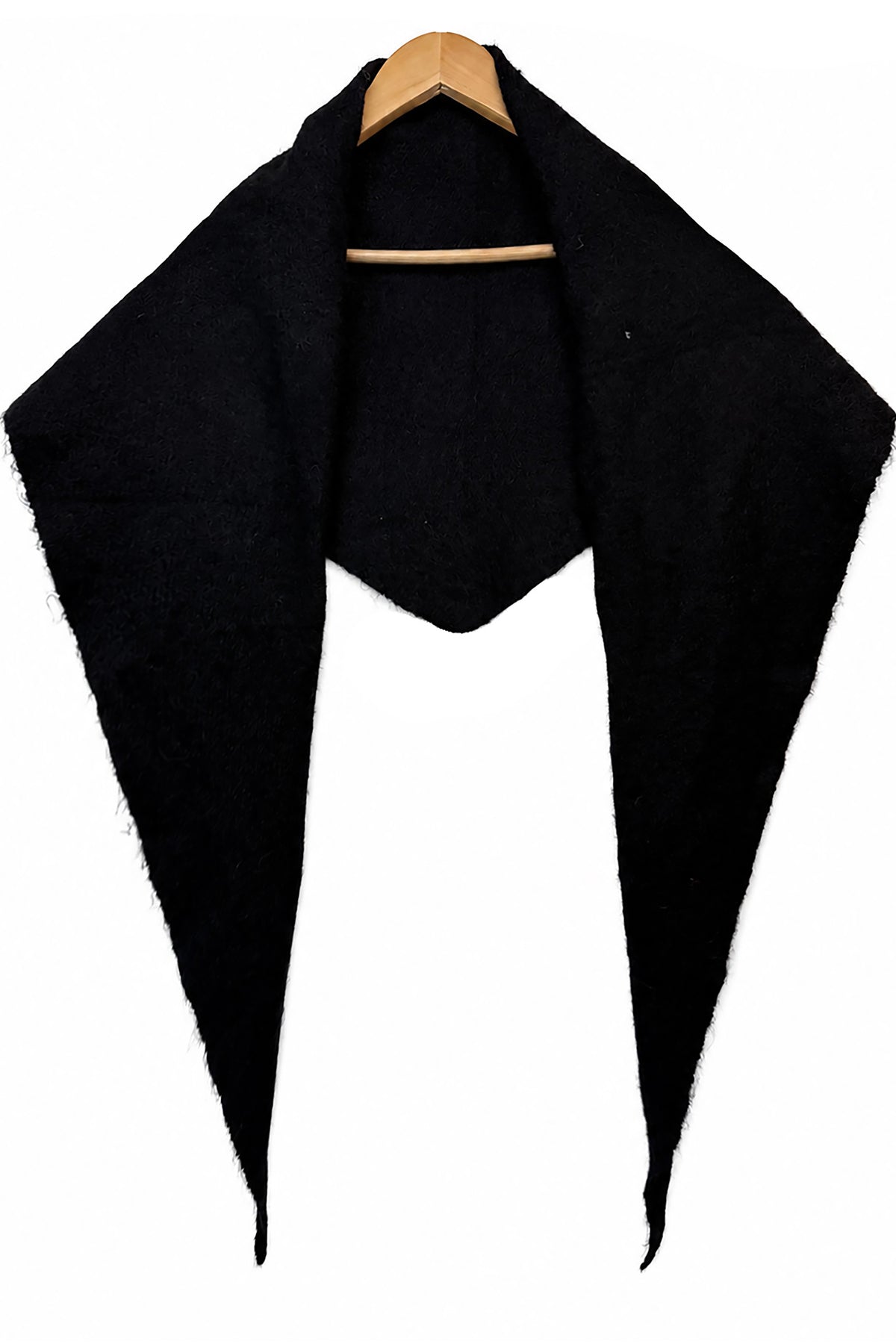 Soft Wool Blend Knitted Triangle Scarf Shawl