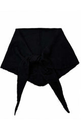 Soft Wool Blend Knitted Triangle Scarf Shawl