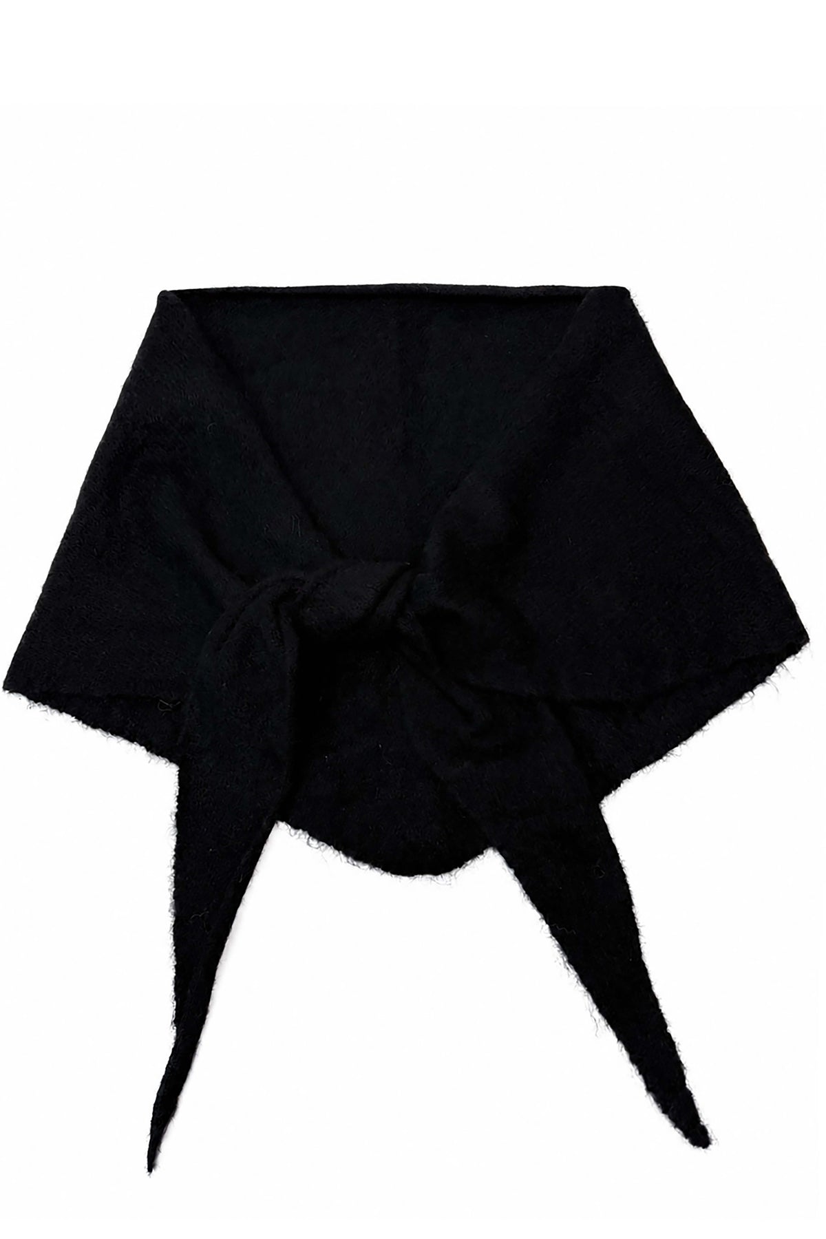 Soft Wool Blend Knitted Triangle Scarf Shawl