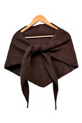 Soft Wool Blend Knitted Triangle Scarf Shawl
